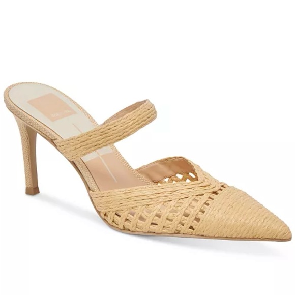 Dolce Vita Ladies Kaline Pointed Toe Raffia High Heel Pumps - Picture 2 of 11